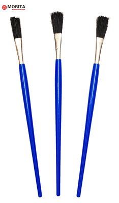Очистите щетинку набора ручки щетки пластиковую + пластиковое черное или голубая длина 195mm применяясь очищает или крепит на клею к совместному и потокам