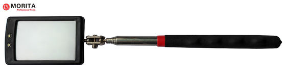 Купить Инструменты водопровода Телескопическое зеркало 65 * 42 мм светодиодный свет вращается во всех направлениях Нержавеющая сталь online manufacture